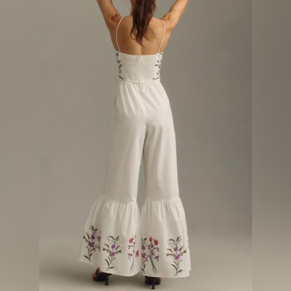 Hutch Floral Embroidered Tiered Jumpsuit size Small - Picture 2 of 11